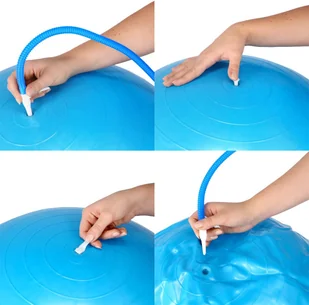 HMS Piłka gimnastyczna YB01 55 cm czarna - 1008675 - Piłki do ćwiczeń - miniaturka - grafika 5