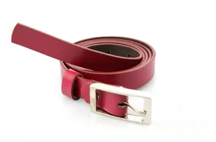 Complex Pasek Damski Skórzany Gładki (PL) 20 mm FUKSJA Wąski - Paski - miniaturka - grafika 2