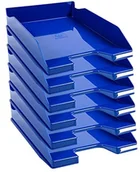 Półki na dokumenty - Exacompta Exacompta Combo Midi 113203D półka na dokumenty, 34,7 x 25,5 x 6,5 cm, na dokumenty w formacie DIN A4, idealna do organizacji, wytrzymała, 6-częściowy zestaw w kolorze królewskiego błękitu 113203D - miniaturka - grafika 1