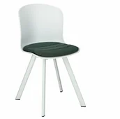 Krzesła - Krzesło Story 20 białe PP, zielone siedz isko - miniaturka - grafika 1
