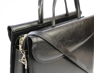 PolskaGalanteria.pl Aktówka Elegant Dla Kobiet Na Dokumenty Do Pracy PolskaGalanteria Skóra Ekologiczna Wzór 2 JASNY POPIELATY - Teczki i aktówki - miniaturka - grafika 2