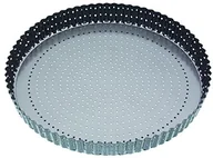 Formy do ciast - Master Class Crusty Bake blaszana forma do pieczenia quiche, z otworami oraz powłoką zapobiegającą przywieraniu, kolor szary, średnica: 30 cm KCMCCB40 - miniaturka - grafika 1