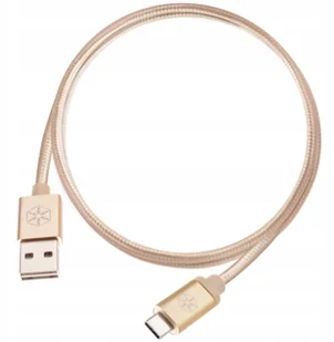SilverStone SST-cpu04g-1000 Reversible USB-A do kabla USB typu C, 1 m, płaszcz z nylonu oplot i aluminiowa obudowa złota 52029 - Kable USB - miniaturka - grafika 3
