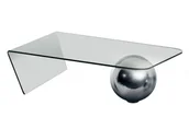 Ławy i stoliki kawowe - Unique Vente Stolik kawowy MUNDO - Szkło hartowane i stal - miniaturka - grafika 1