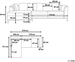 Beliani Sofa narożna skórzana brązowa prawa OSLO - Narożniki - miniaturka - grafika 3