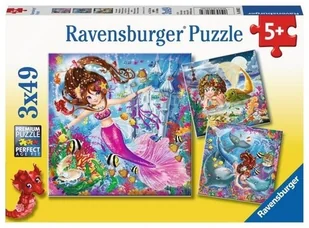 Ravensburger Puzzle 3x49 elementów Urocze syrenki - Puzzle - miniaturka - grafika 4