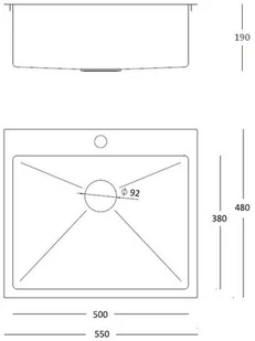 QUADRON RUSSEL 110 stal szczotkowana (HB7910BS) HB7910BS - Zlewozmywaki - miniaturka - grafika 4