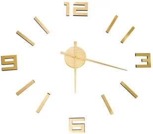 VidaXL Lumarko Zegar ścienny 3D, nowoczesny design, złoty, 100 cm, XXL 325157 VidaXL - Zegary - miniaturka - grafika 6