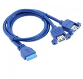 Akcesoria do komputerów stacjonarnych - Akyga AKYGA ADAPTER 2XUSB A 3.0 USB 19 PIN AK-CA-62 - miniaturka - grafika 1