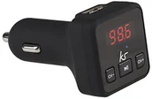 Akcesoria do MP3 - KitSound ksmyfm2 KitSound myfm2 Bluetooth kompaktowy portem ładowania baterii litowej FM Transmitter pojazd samochód radio adapter z funkcją zestawu głośnomówiącego, USB, sterowanie muzyką, wyświetlac KSMYFM2 - miniaturka - grafika 1