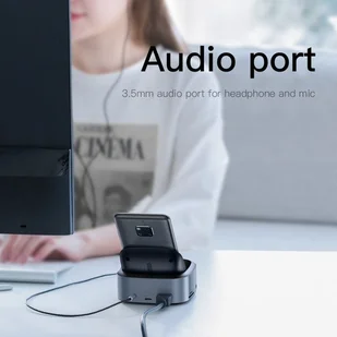 Wielofunkcyjna stacja ładowania telefonu 8w1 Usb C - Stacje dokujące do telefonów - miniaturka - grafika 8