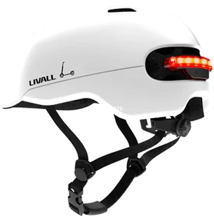 Livall C20 Helmet, white 54-58cm 2021 Kaski miejskie i trekkingowe 32001058 - Kaski rowerowe - miniaturka - grafika 3