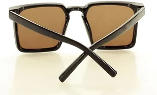 Retro LOOKS STYLE EYEWAER Kwadratowe okulary przeciwsłoneczne MAZZINI STAR czarny - Okulary przeciwsłoneczne - miniaturka - grafika 4