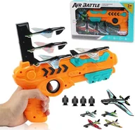Zabawki militarne - Woopie WOOPIE Pistolet Wyrzutnia Samolotów Automtyczna + 4 Samoloty 40932 - miniaturka - grafika 1