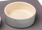 Pozostałe akcesoria dla kotów - Maelson petface ceramiczna żernych, 13 cm, szary/biały - miniaturka - grafika 1