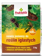 Nawozy ogrodnicze - Fruktovit Plus Nawóz jesienny granulowany do roślin iglastych worek 5 kg - miniaturka - grafika 1