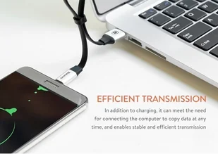 Baseus Kabel USB  Baseus Nimble kabel USB/USB-C 2A 0,23m CATMBJ-01 BSU015BLK - Kable komputerowe i do monitorów - miniaturka - grafika 10