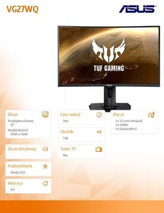 Asus VG27WQ - Monitory - miniaturka - grafika 9