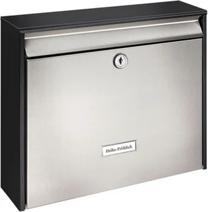 Burg Wächter Burg-Wächter skrzynka na listy, A4 składowanych formacie, obudowa ze stali nierdzewnej o stalowa cynkowana drzwi, matowy czarny, czarny - Skrzynki na listy - miniaturka - grafika 2