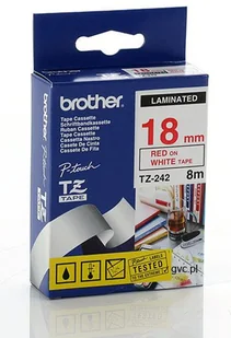 Brother Taśma 18mm RED ON WHITE - Akcesoria do kas i terminali - miniaturka - grafika 13