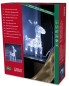 Oświetlenie świąteczne - Konstsmide 6100  003 Acryl renifer wys.: 40 cm/szer.: 34 cm/32 białych zimnych diod LED/24 V wewnętrzny transformator/przezroczysty przewód 6100-003EE - miniaturka - grafika 1