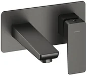 Zestawy prysznicowe - Omnires Bateria podtynkowa umywalkowa grafit Saxon - miniaturka - grafika 1