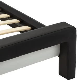 vidaXL Rama łóżka, czarno-biała, sztuczna skóra, 120 x 200 cm - Łóżka - miniaturka - grafika 5