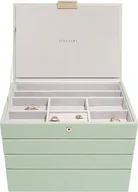 Pudełka i szkatułki - Stackers Szkatułka na biżuterię Stackers poczwórna classic zieleń szałwiowa 74518 - miniaturka - grafika 1