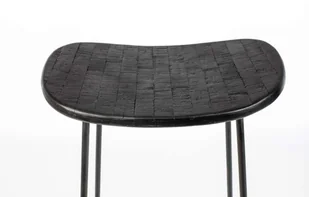 White Label Living Stołek barowy TANGLE czarny 1500075 - Taborety i hokery - miniaturka - grafika 6