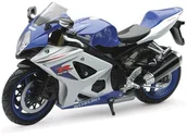 Samochody i pojazdy dla dzieci - NewRay Suzuki GSX-R1000, 2008 Model Motocykl różne kolory 57003 - miniaturka - grafika 1