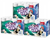 Papier toaletowy - Puffi Papier Toaletowy Biały Celuloza 3 Warstwy 24 - miniaturka - grafika 1