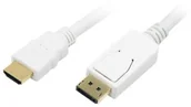 Kable komputerowe i do monitorów - Logilink Kabel DisplayPort - HDMI2 m biały (CV0055) - miniaturka - grafika 1