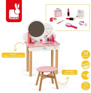 Janod Janod  -  Toaletka z Akcesoriami Mała Miss - Zabawy w naśladowanie dorosłych - miniaturka - grafika 3