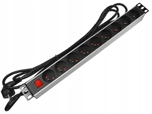 Przedłużacz Sieciowy 9 Gniazd Z Wtykiem C14 3M - Listwy zasilające - miniaturka - grafika 2