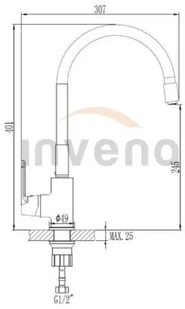 Invena baterie Bateria zlewozmywakowa Joga biała BZ-32-L02 - Baterie kuchenne - miniaturka - grafika 3