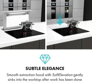 Klarstein Royal Flush Eco 60 Biały (CGCH3-RoyFlush-60WH) - Okapy kuchenne - miniaturka - grafika 2