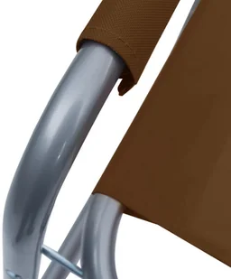 vidaXL Krzesła reżyserskie, 2 szt., stalowe, brązowe - Fotele i krzesła ogrodowe - miniaturka - grafika 8
