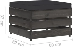 vidaXL 3-cz. zestaw wypoczynkowy do ogrodu, z poduszkami, drewniany 3068187 - Meble ogrodowe - miniaturka - grafika 10