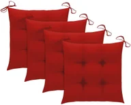 Poduszki na krzesła - vidaXL vidaXL Poduszki na krzesła 4 szt., czerwone, 50x50x7 cm, tkanina - miniaturka - grafika 1