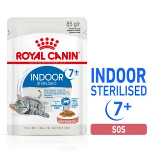 Royal Canin Indoor Sterilised 7+ w sosie - 24 x 85 g - Mokra karma dla kotów - miniaturka - grafika 2