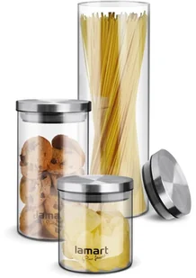 Lamart Pojemniki na żywność szklane 3szt Peut LT6025 LT6025 - Pojemniki kuchenne - miniaturka - grafika 4