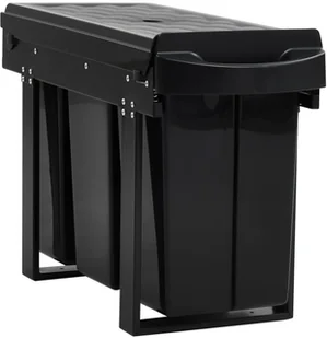 FENIKS vidaXL Kuchenny wysuwany, ciche zamykanie, 36 L vidaXL - Kosze na śmieci - miniaturka - grafika 2