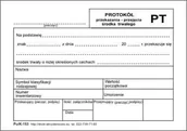 Druki akcydensowe - Firma krajewski Protokół przejęcia środka trwałego PT [Pu/K-153] 47152_0 - miniaturka - grafika 1