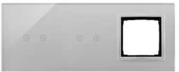Simon Panel dotykowy Simon 54 Touch DSTR3220/71 3 moduły 2 pola dotykowe poziome 2 pola dotykowe poziome otwór na osprzęt Simon 54 srebrna mgła DSTR3220/71 - Wyłączniki światła i elektryczne - miniaturka - grafika 2