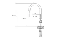 Baterie kuchenne - QUADRON Jodie Bateria kuchenna wysoka snow white mat/złoty nano PVD 3623511_WHMPVDG1 - miniaturka - grafika 1
