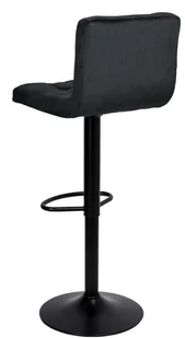 Krzesło barowe ARAKO BLACK aksamitne czarne VELVET - Taborety i hokery - miniaturka - grafika 5