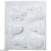 Akcesoria rzeźbiarskie - Rayher Forma do odlewania : jednorożce, LDPE, biały, 35 x 10.5 x 3.3 cm, 4-jednostek 36080000 - miniaturka - grafika 1