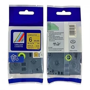 Brother Taśma Jetworld Czarny Na Złotym 6MM X 8M - Papier do drukarek - miniaturka - grafika 2