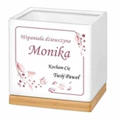 Donice - Blumfeldt Murrano Personalizowana kwadratowa z napisem dla dziewczyny PDC2-023 - miniaturka - grafika 1