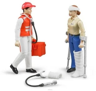 Bruder 62710 Figurka Pacjetna I Lekarza bWORLD - Figurki dla dzieci - miniaturka - grafika 3